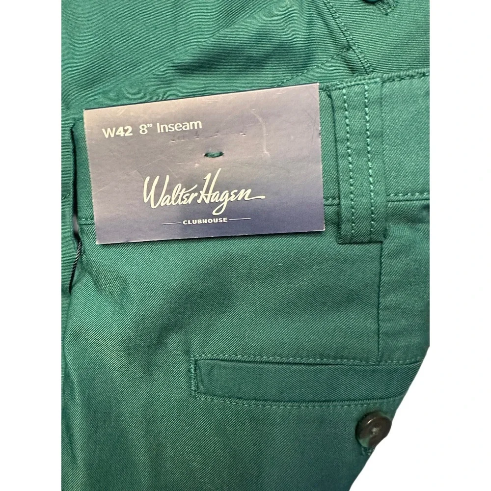 Walter Hagen Clubhouse Chino Shorts Mens 42 Dark Green 8in Inseam‎ MGA14213 NEW